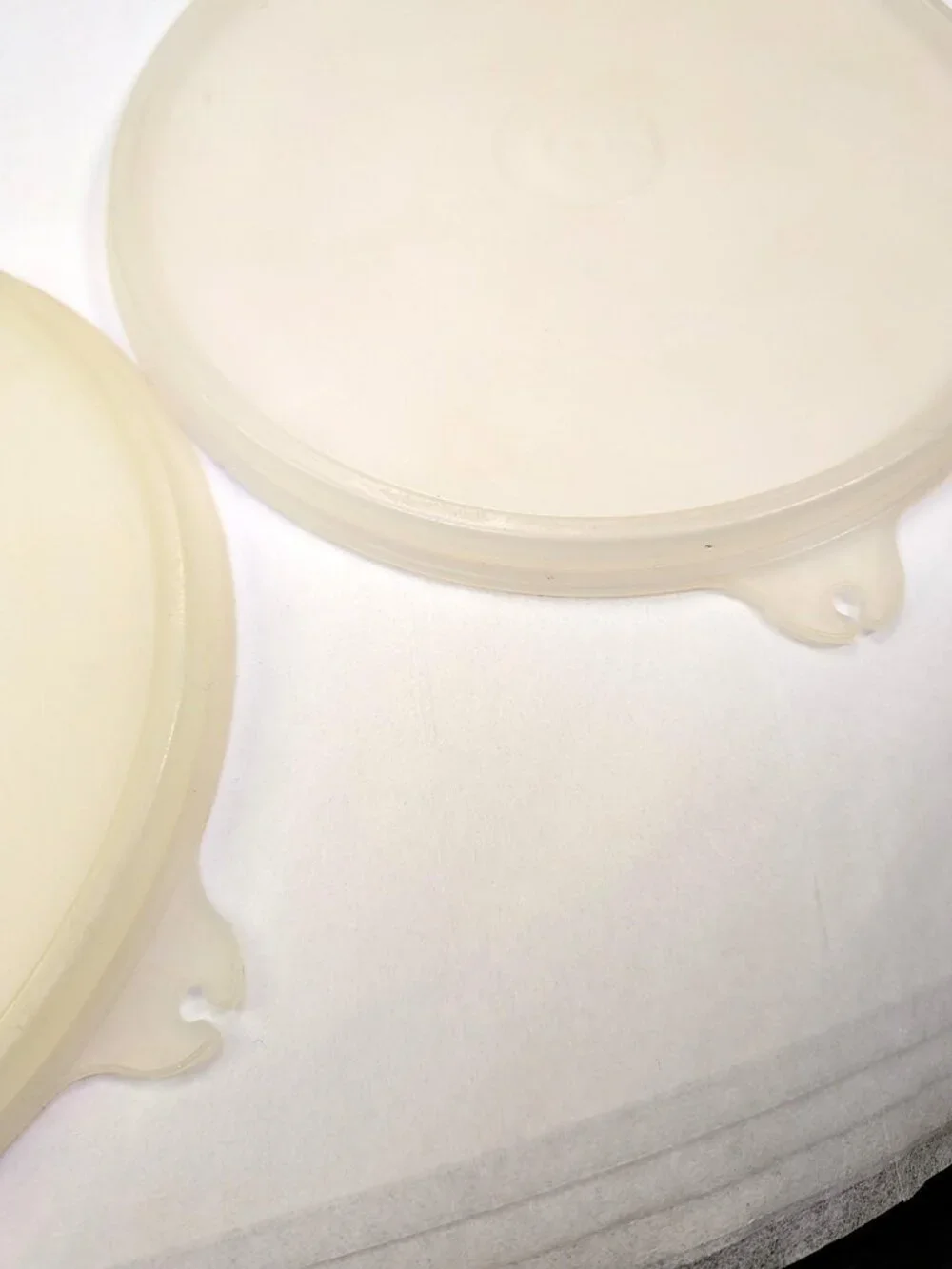 Vintage Tupperware Sheer Replacement Lids Bundle - 4pc Lot (201, 238, 304)